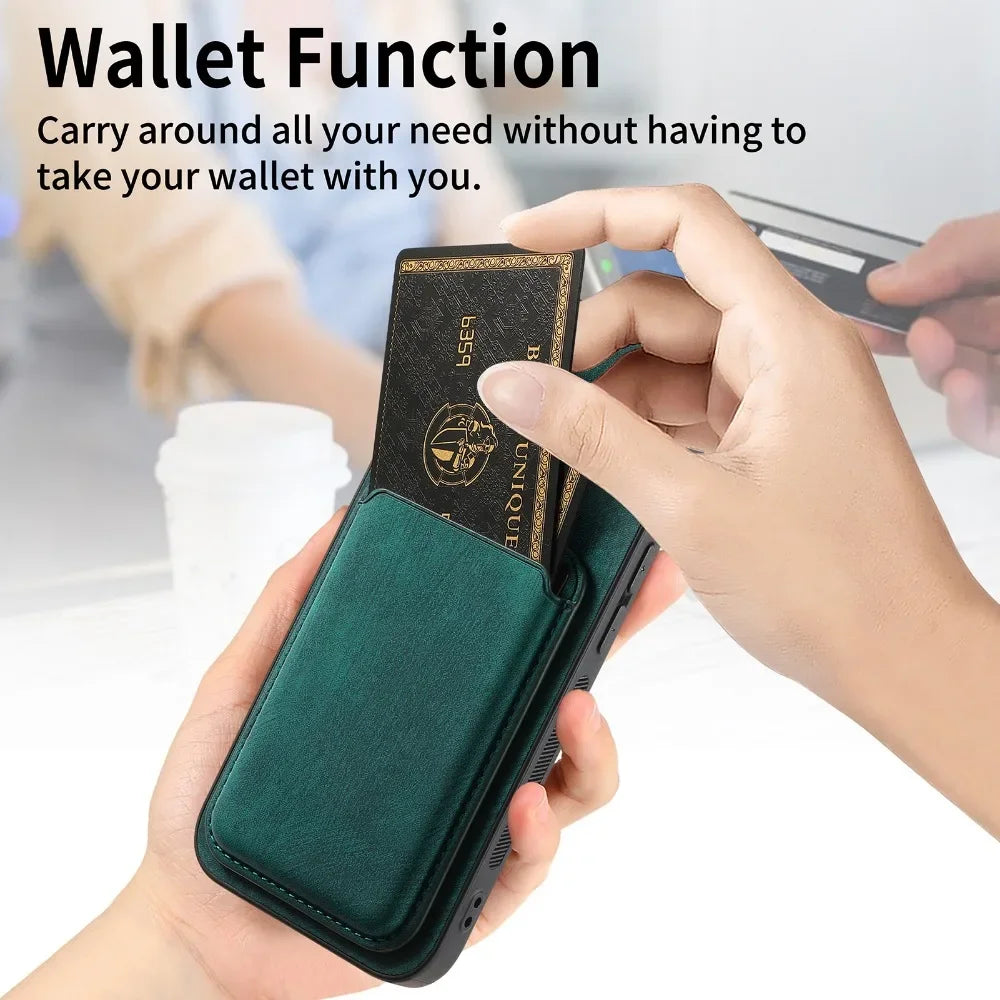 The Heritage — Vintage Leather Case with Magnetic Wallet