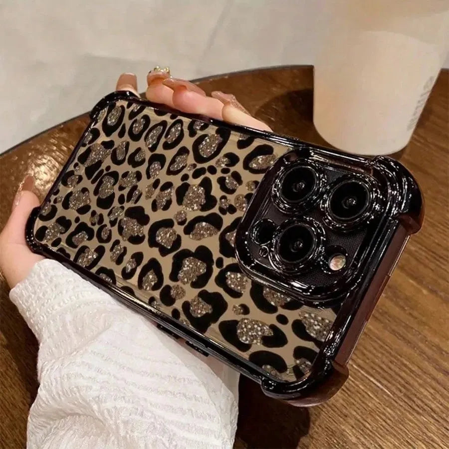 The Wild — Glitter Leopard Chrome Case
