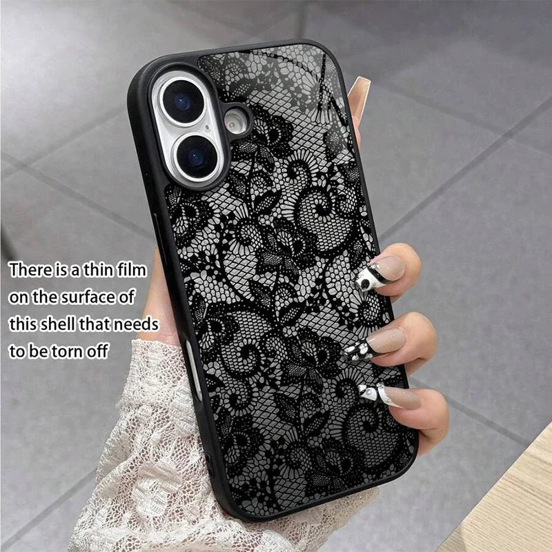 The Bloom — Clear Lace Flower Case