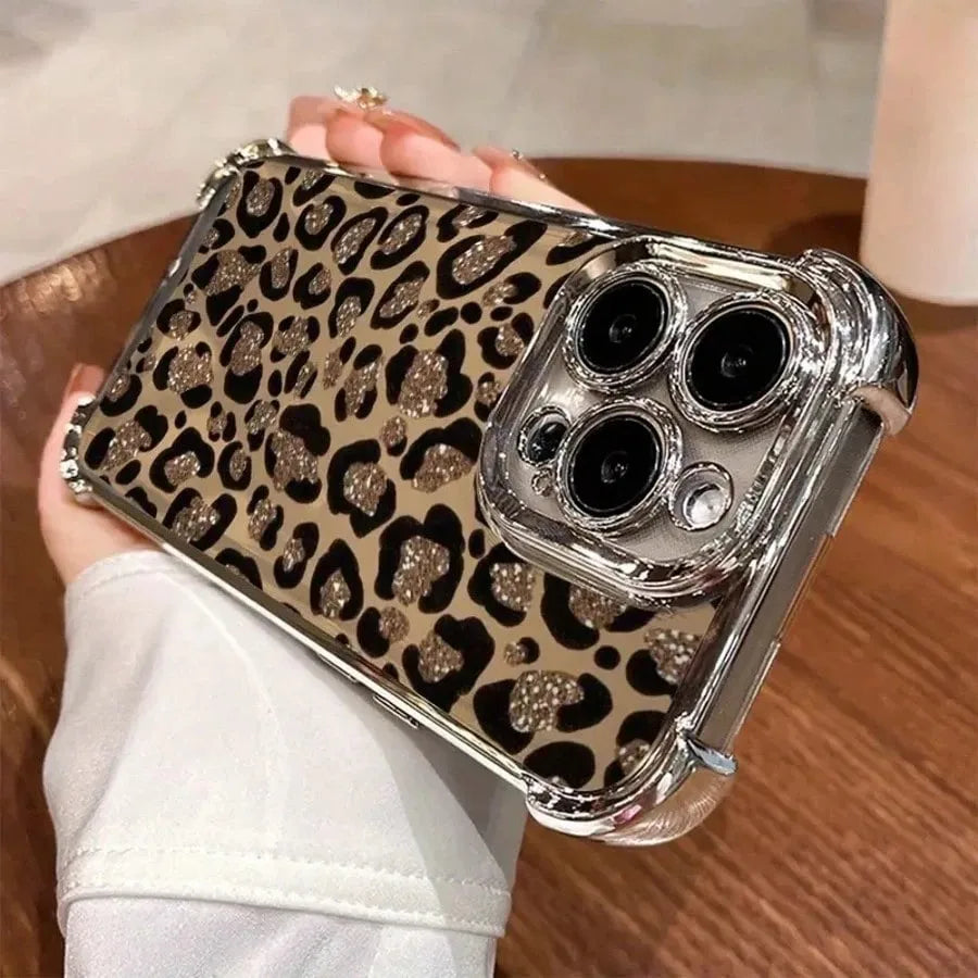 The Wild — Glitter Leopard Chrome Case