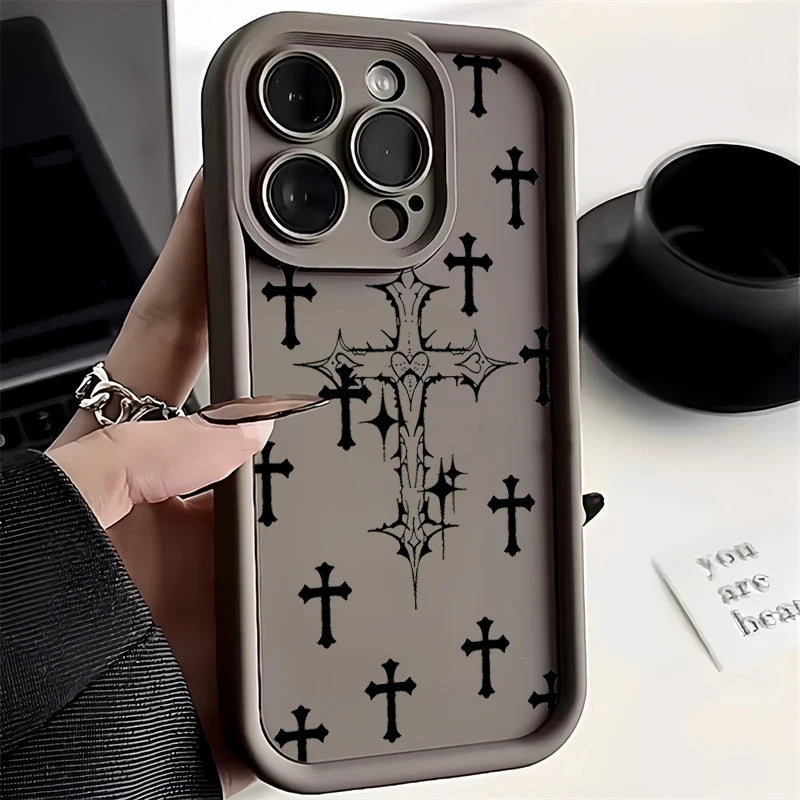 The Cross — Black Cross Print Case