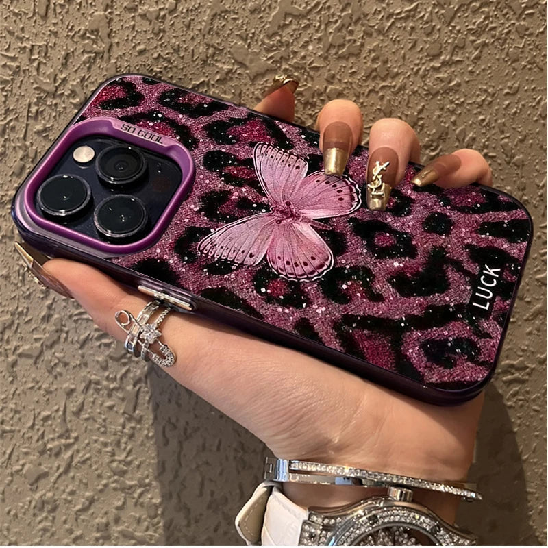 The Flutter — Butterfly Leopard Case