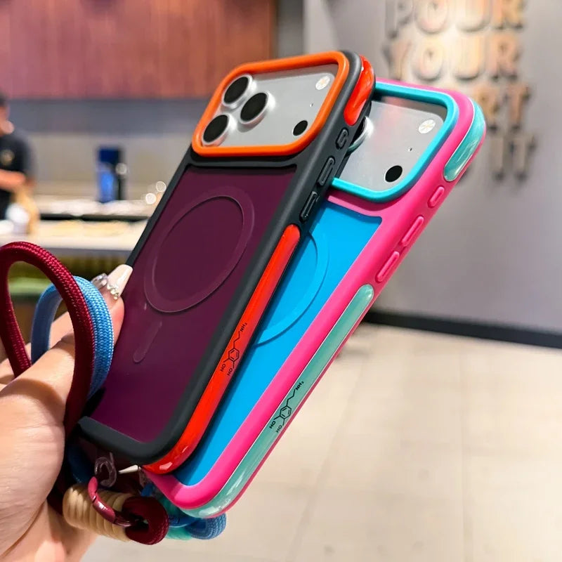 The Grip — Matte MagSafe Wrist Strap Case