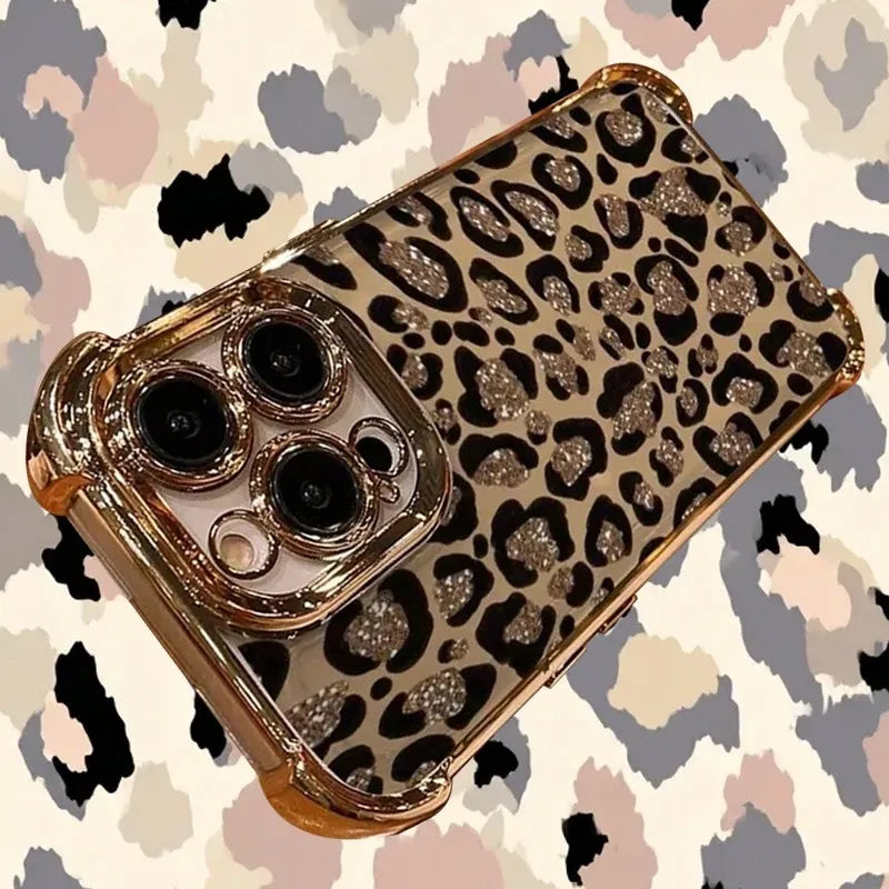 The Wild — Glitter Leopard Chrome Case