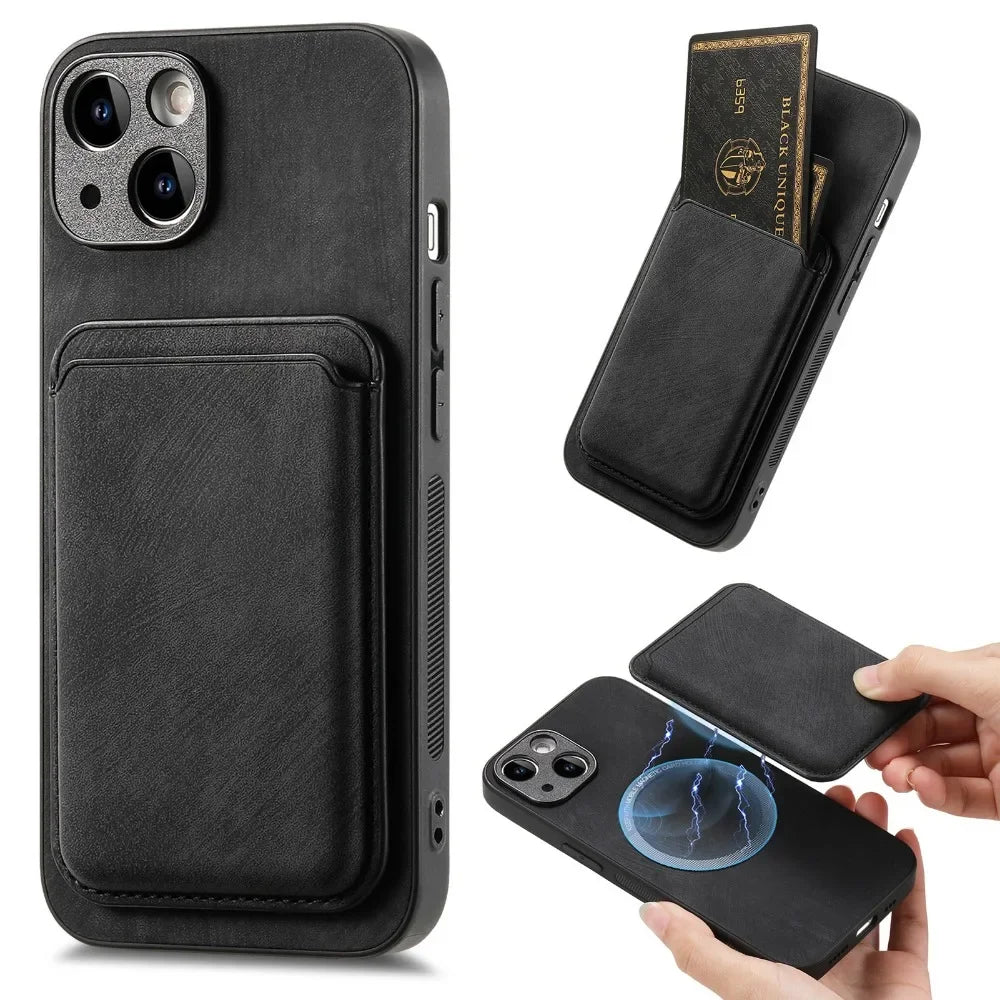 The Heritage — Vintage Leather Case with Magnetic Wallet