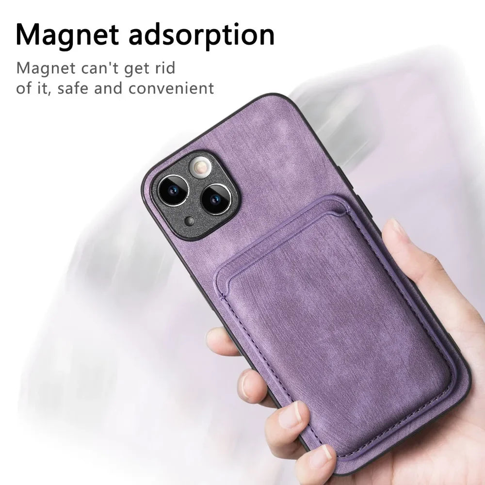 The Heritage — Vintage Leather Case with Magnetic Wallet