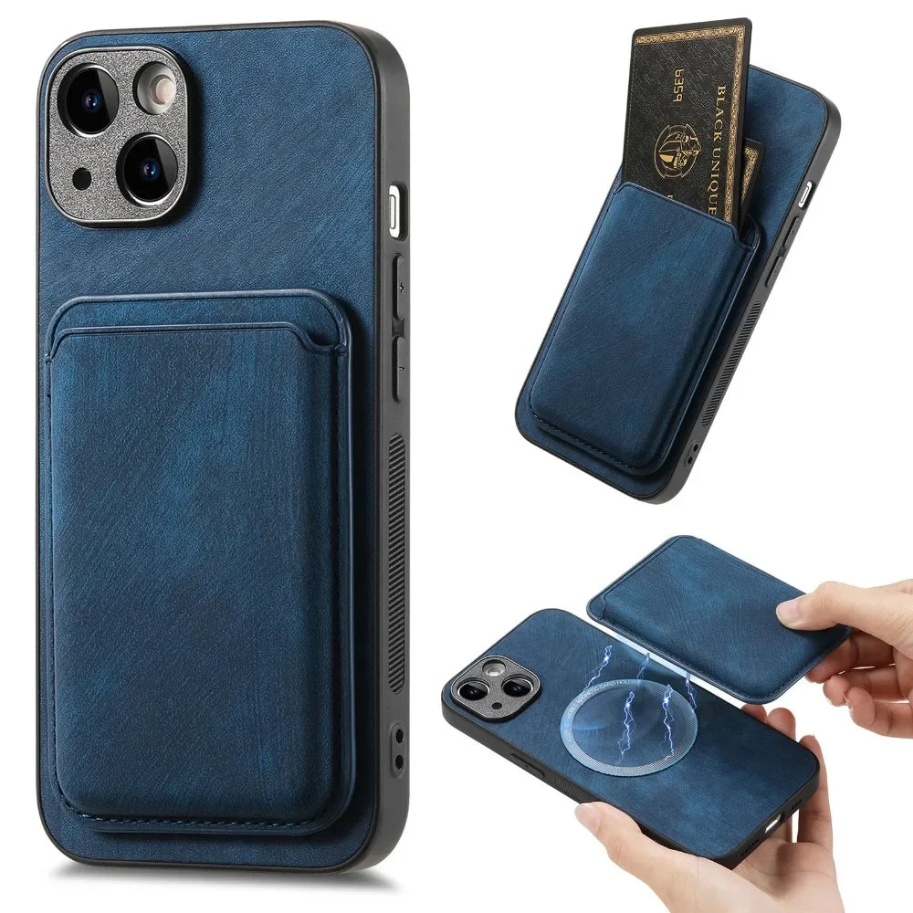 The Heritage — Vintage Leather Case with Magnetic Wallet