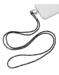Crystal Neck Lanyard Keychain - Black