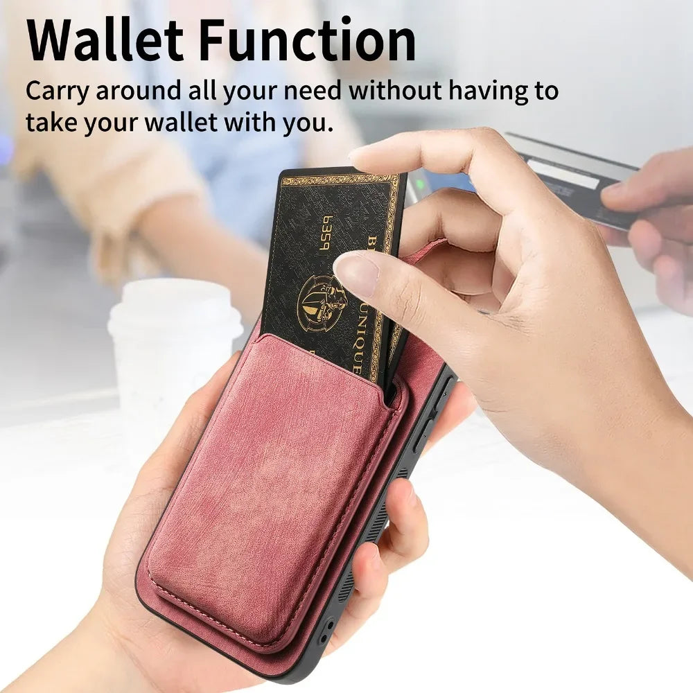 The Heritage — Vintage Leather Case with Magnetic Wallet