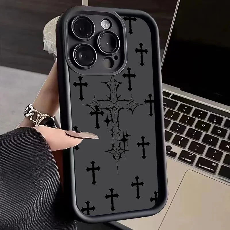 The Cross — Black Cross Print Case
