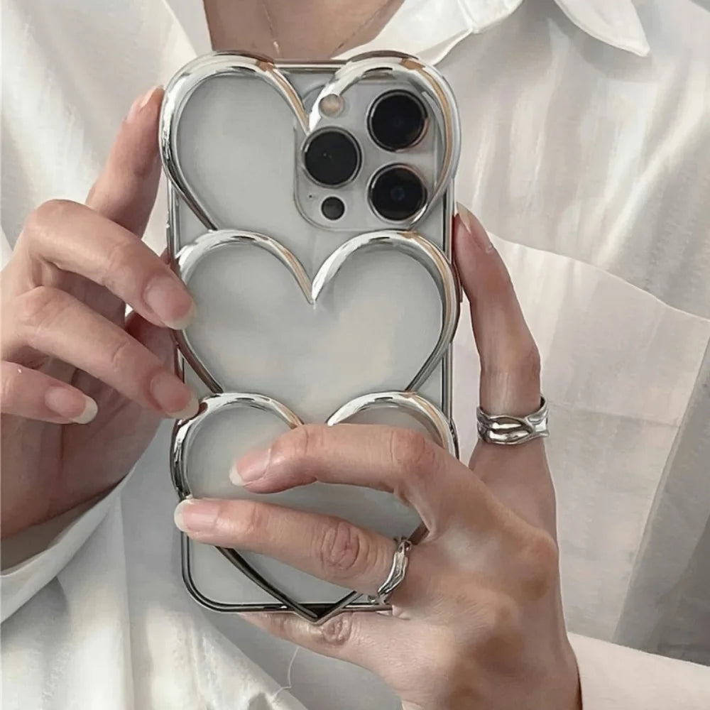 The Sweetheart — 3D Silver Heart Case