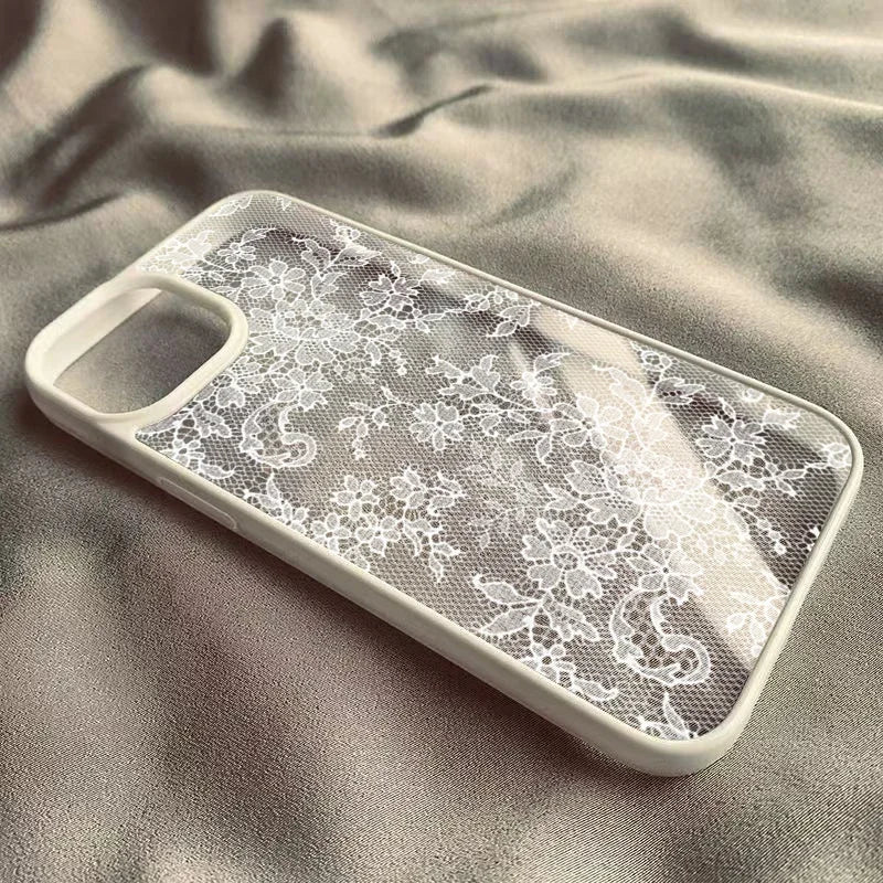 The Bloom — Clear Lace Flower Case