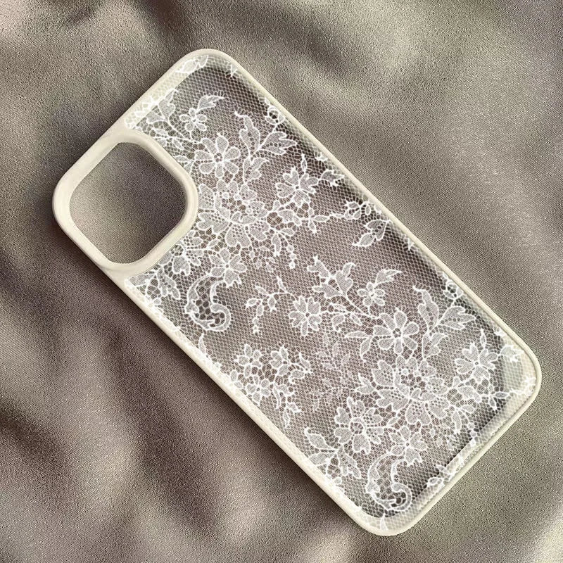 The Bloom — Clear Lace Flower Case