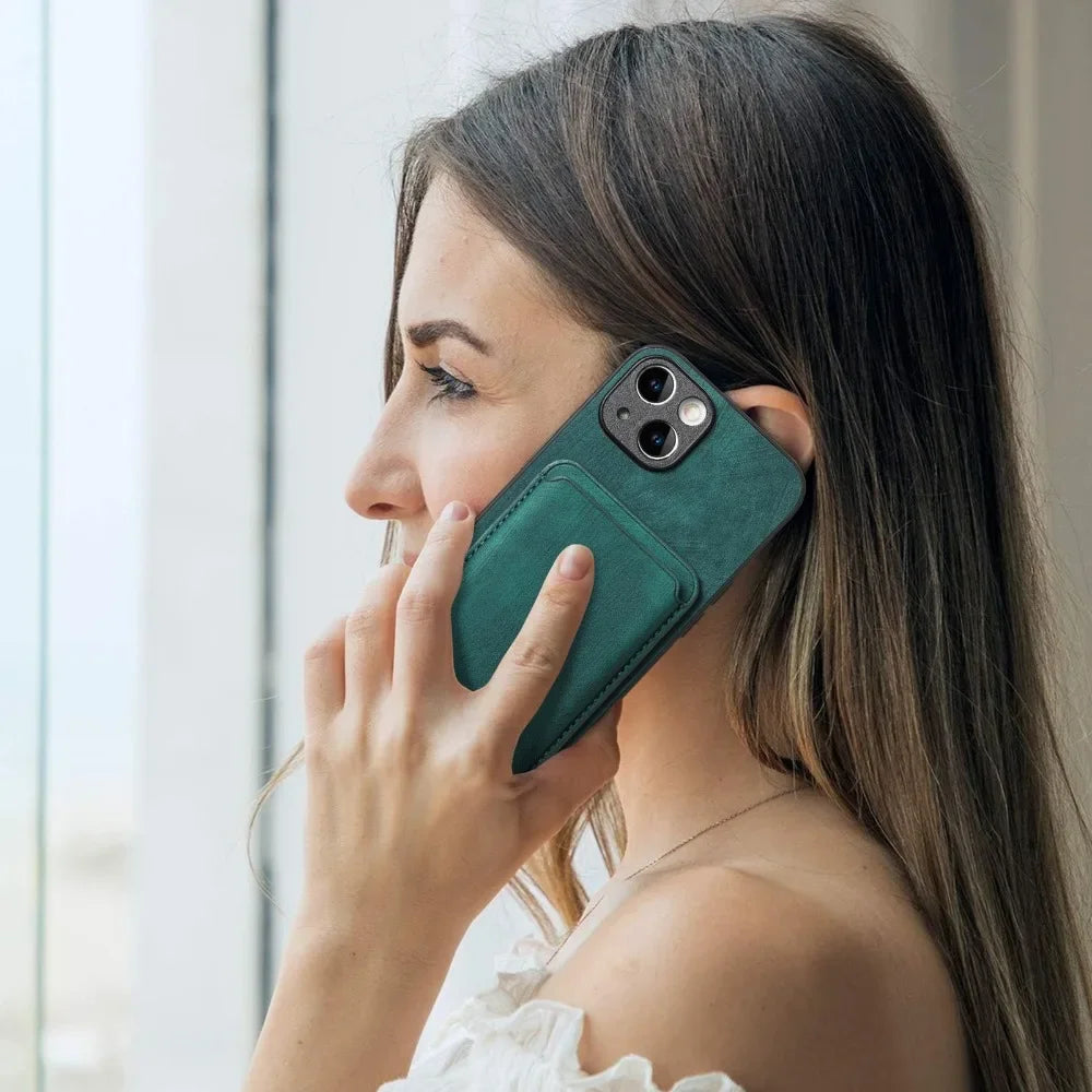 The Heritage — Vintage Leather Case with Magnetic Wallet
