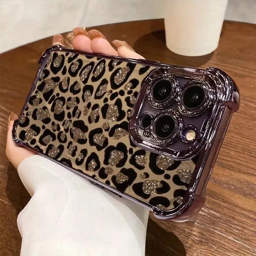 The Wild — Glitter Leopard Chrome Case