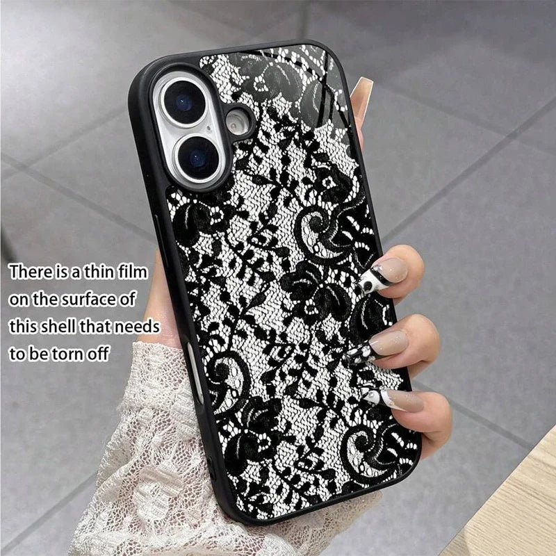 The Bloom — Clear Lace Flower Case