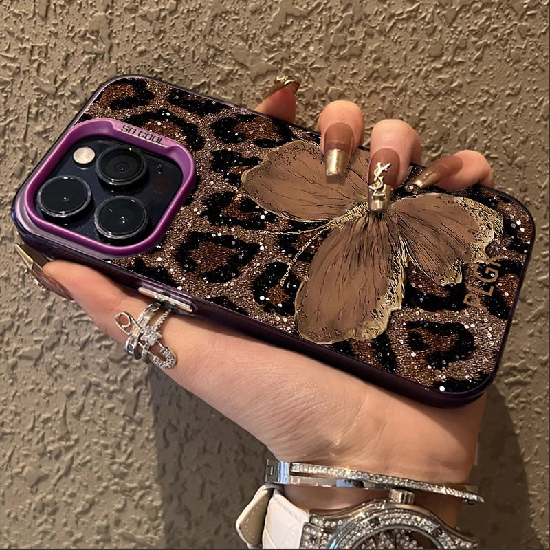 The Flutter — Butterfly Leopard Case