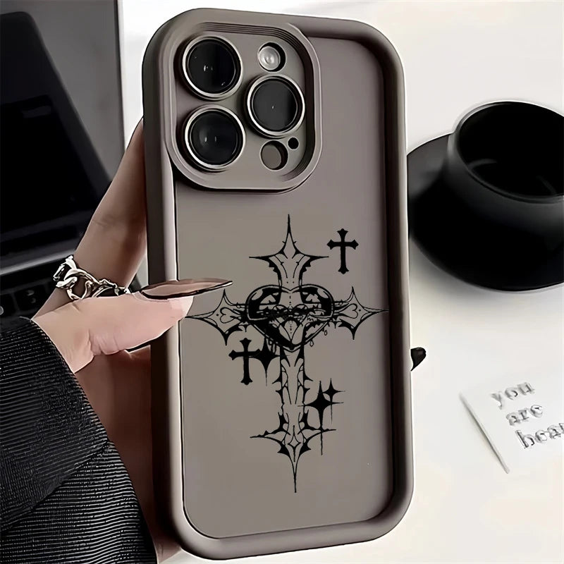 The Cross — Black Cross Print Case