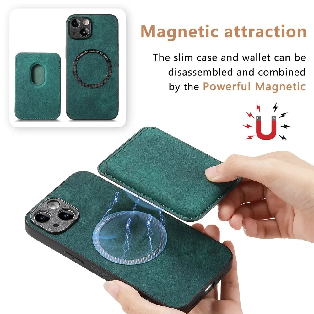 The Heritage — Vintage Leather Case with Magnetic Wallet