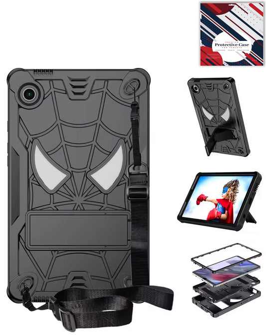 Heavy-Duty Shockproof Kickstand Case for Galaxy Tab A9 2023 8.7 X110 X115 X117 — Black