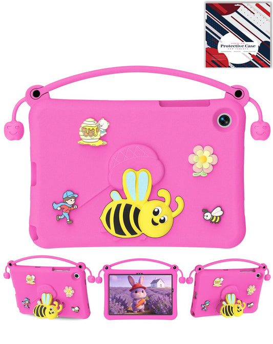 Heavy-Duty Shockproof Kickstand Kids Case for Galaxy Tab A9 Plus / Tab A11 Plus — Hot Pink