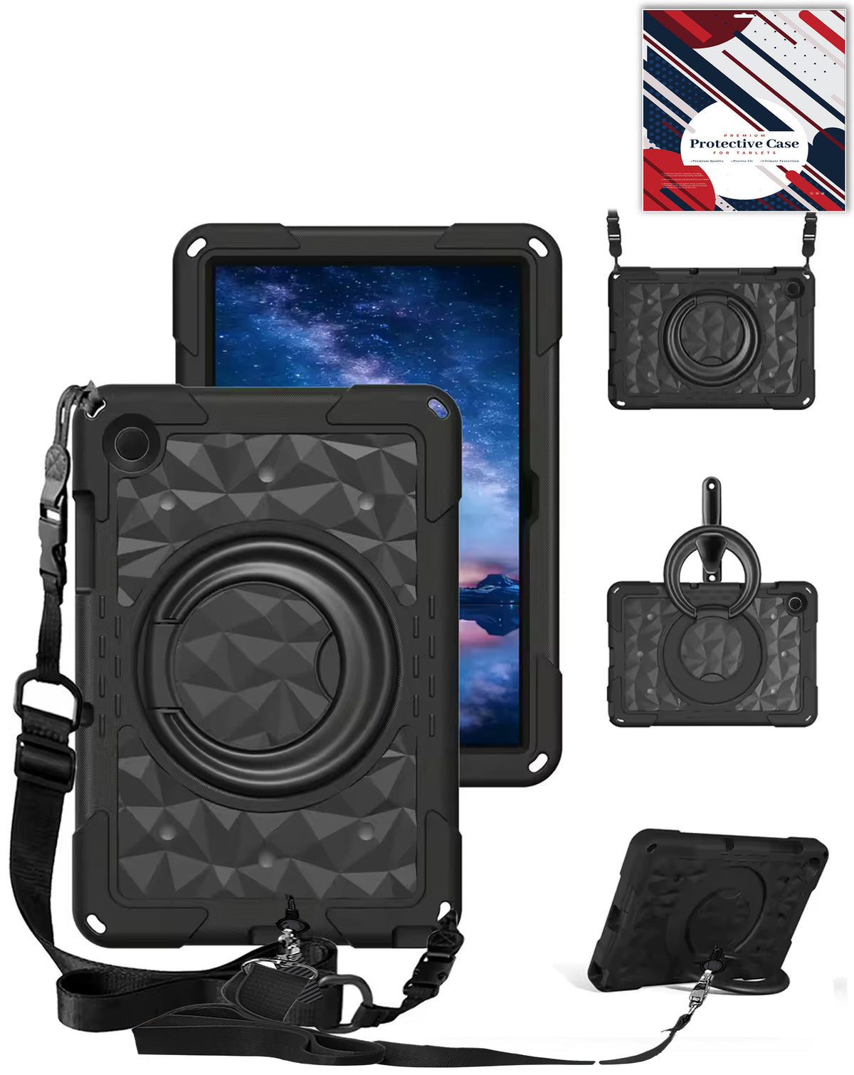 Full-Body Case for Galaxy Tab A9 Plus 2023 11 X210 X216 X218 — Black
