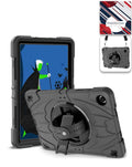 Heavy-Duty Shockproof Kickstand Case for Galaxy Tab A9 Plus / Tab A11 Plus — Black