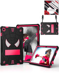 Heavy-Duty Shockproof Kickstand Case for Galaxy Tab A9 Plus 2023 11 X210 X216 X218 — Black & Pink