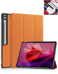 Heavy-Duty Shockproof Kickstand Case for Galaxy Tab S10 Ultra / S9 Ultra / S8 Ultra 14.6 — Orange