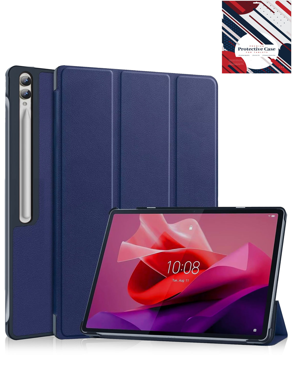 Heavy-Duty Shockproof Kickstand Case for Galaxy Tab S10 Ultra / S9 Ultra / S8 Ultra 14.6 — Dark Blue