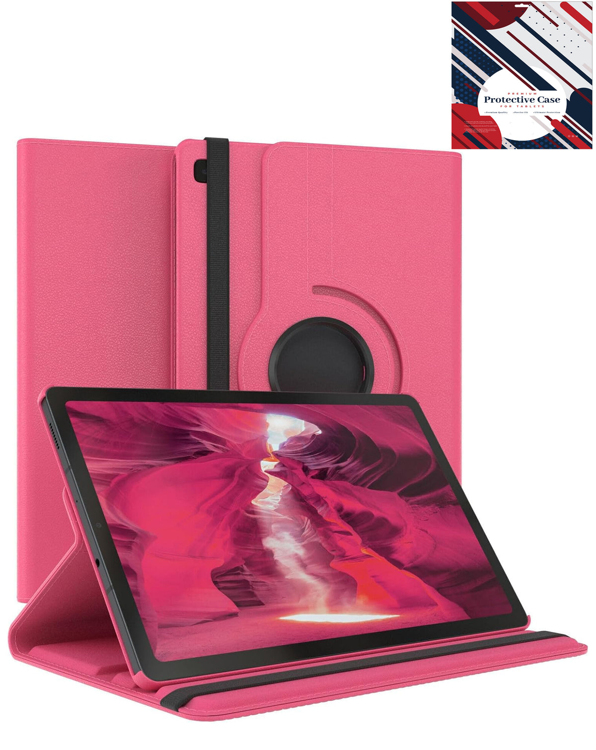 Leather Full-Body Case for Galaxy Tab S6 lite 10.4 — Hot Pink