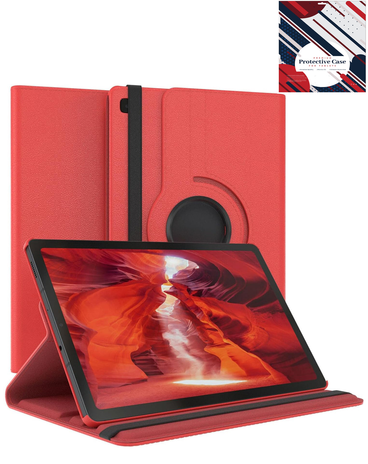 Leather Full-Body Case for Galaxy Tab S6 lite 10.4 — Red