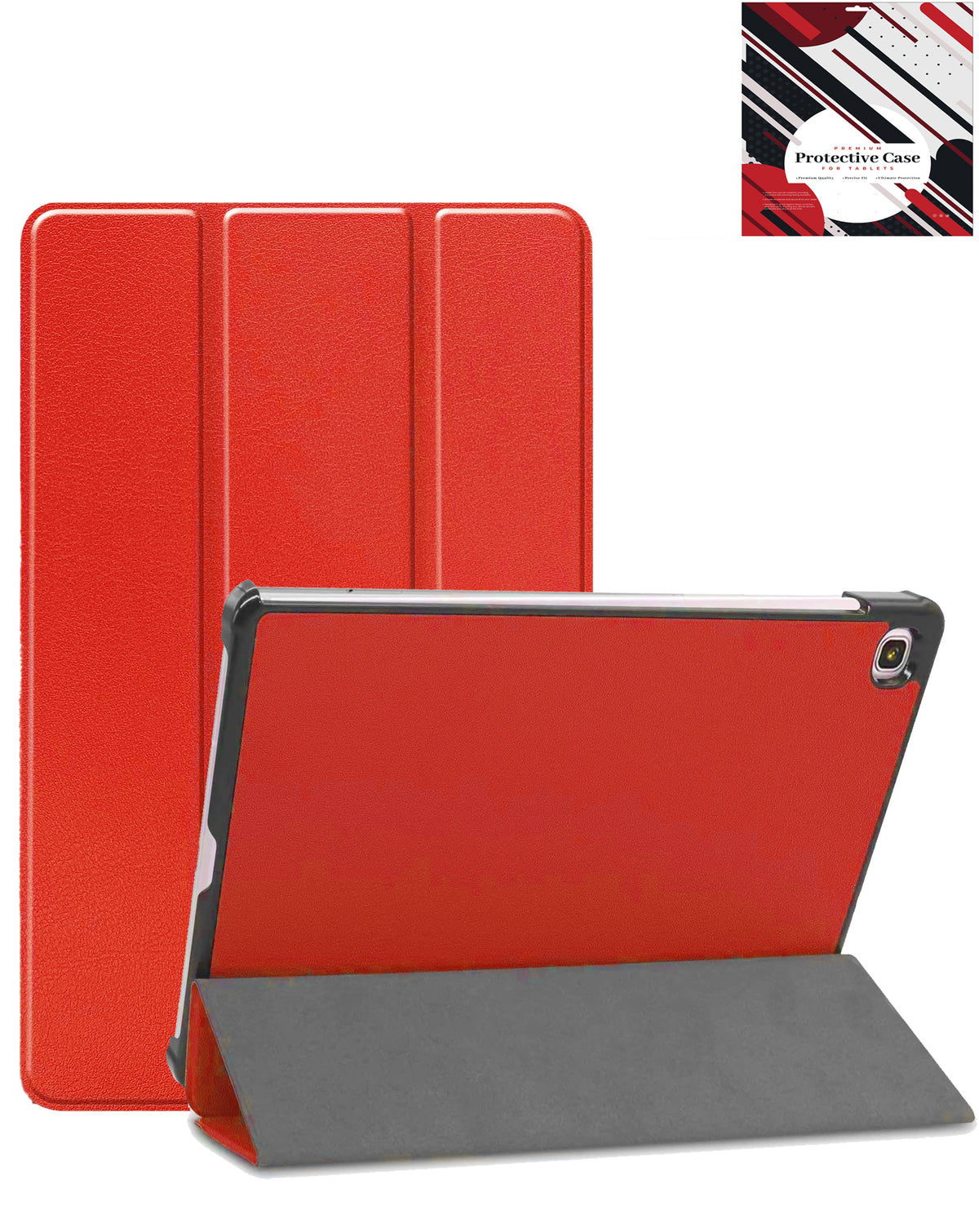 Heavy-Duty Shockproof Kickstand Case for Galaxy Tab S6 lite 10.4 — Red