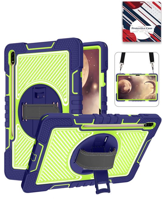 Kickstand Full-Body Case for Galaxy Tab S9 / Tab S9 FE / Tab S10 FE / Tab S10 Lite — Navy Blue