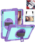 Kickstand Full-Body Case for Galaxy Tab S9 / Tab S9 FE / Tab S10 FE / Tab S10 Lite — Purple
