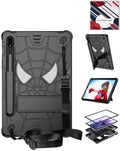 Heavy-Duty Shockproof Kickstand Case for Galaxy Tab S9 / Tab S9 FE / Tab S10 FE / Tab S10 Lite — Black