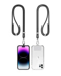 Mobile Phone Straps with Card Holder - Black — 2ft