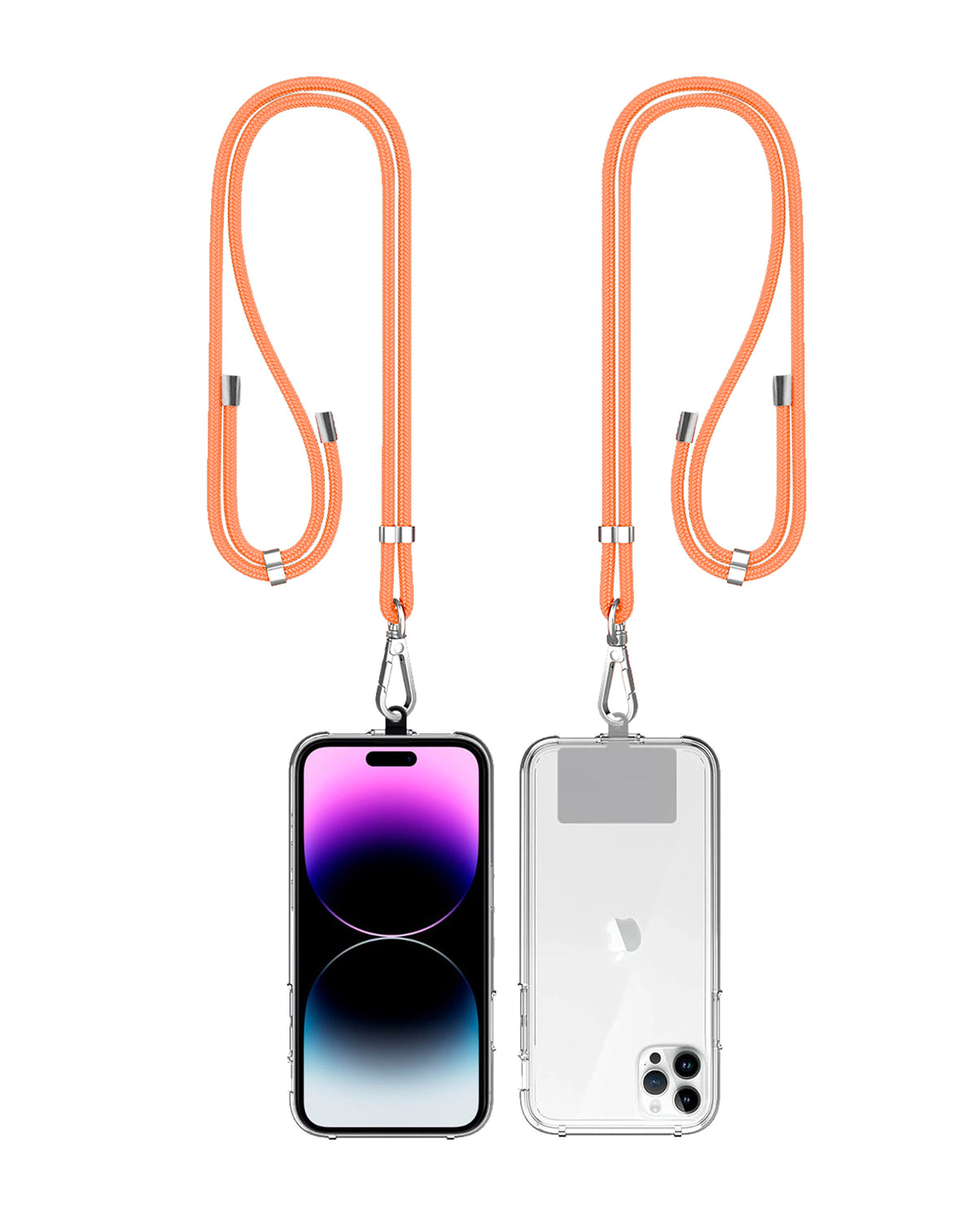 Mobile Phone Straps with Card Holder - Orange — 2ft
