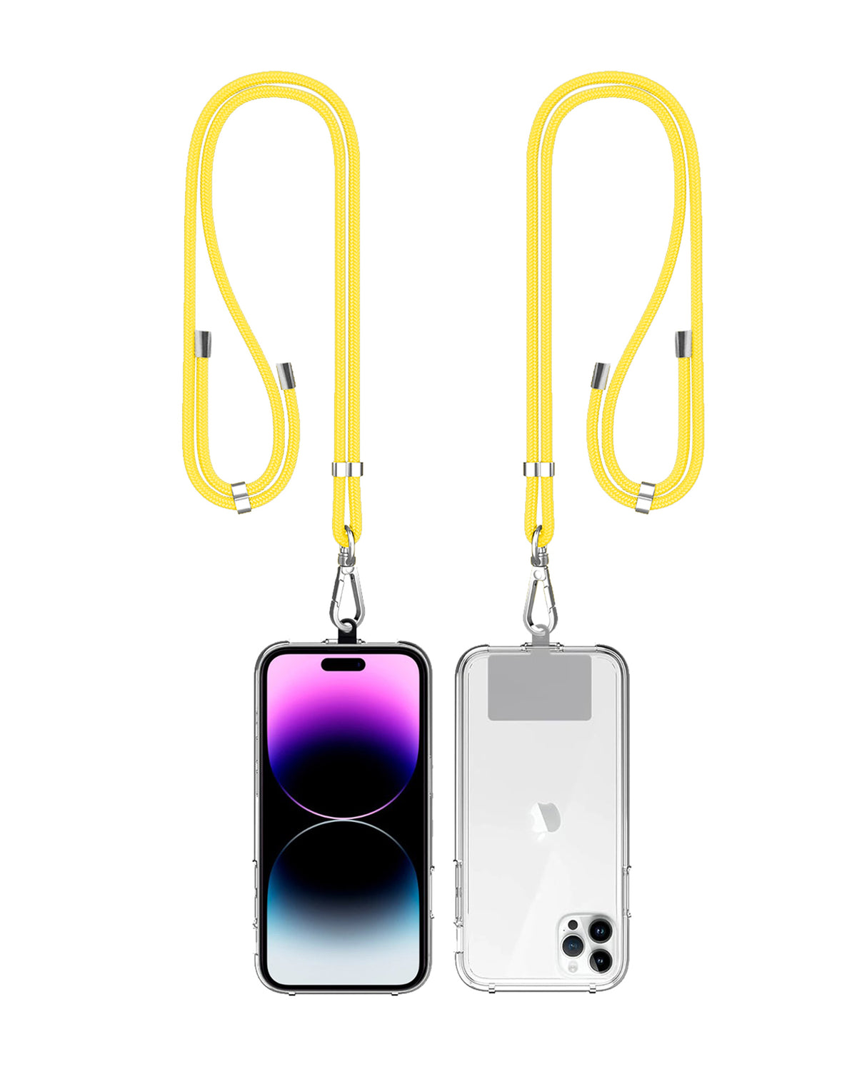 Mobile Phone Straps with Card Holder - Yellow — 2ft