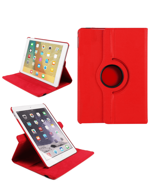 Universal 10" 360 Degree Rotating Leather Case - Red