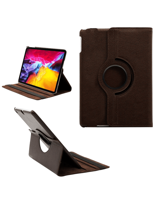 Universal 8" 360 Degree Rotating Leather Case - Brown