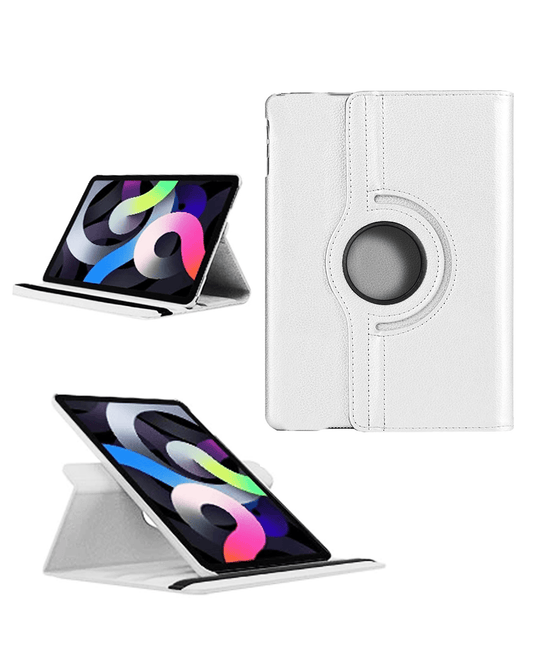 Universal 8" 360 Degree Rotating Leather Case - White