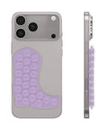 Cowboy Boot Silicone Suction Cup Phone Holder - Purple