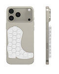 Cowboy Boot Silicone Suction Cup Phone Holder - White