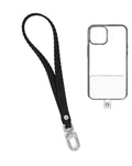 Silicone Braided Wrist Lanyard — 0.4ft, Black