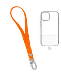Silicone Braided Wrist Lanyard — 0.4ft, Orange
