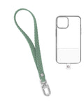 Silicone Braided Wrist Lanyard — 0.4ft, Pine Needle Green