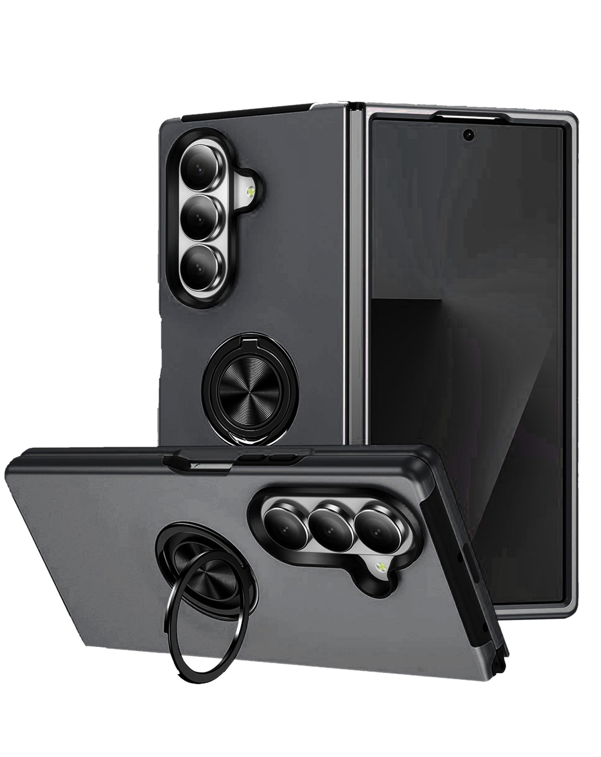 Magnetic Heavy-Duty Shockproof Case for Galaxy Z Fold 8 Ultra / Fold 7 — Black