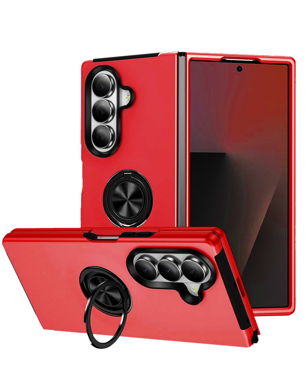 Magnetic Heavy-Duty Shockproof Case for Galaxy Z Fold 8 Ultra / Fold 7 — Red
