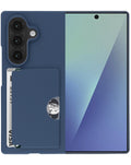 Heavy-Duty Shockproof Wallet Case for Galaxy Z Fold 8 Ultra / Z Fold 7 — Blue